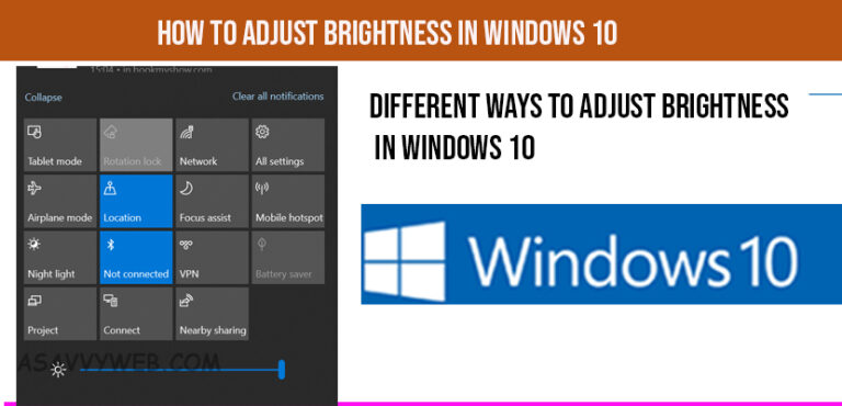 lower brightness on windows 10