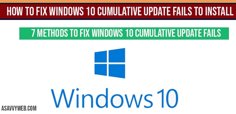 windows cumulative updates