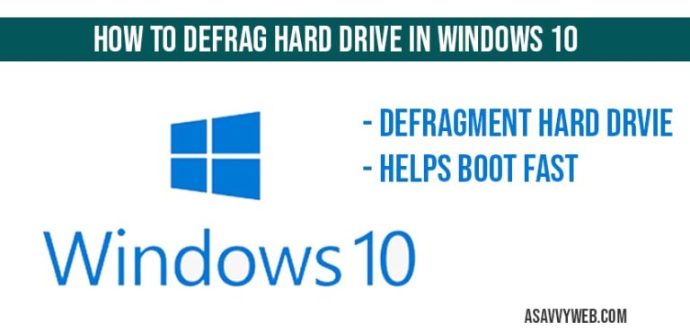 defragment hard drive windows 10