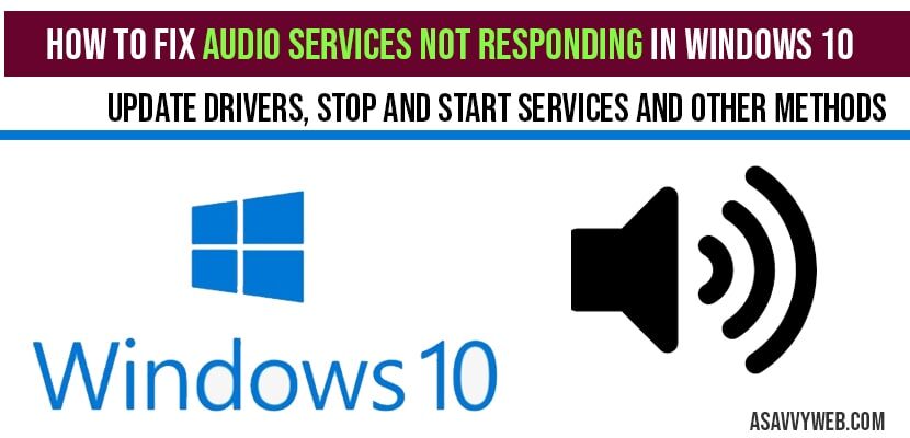 how to fix audio services not responding