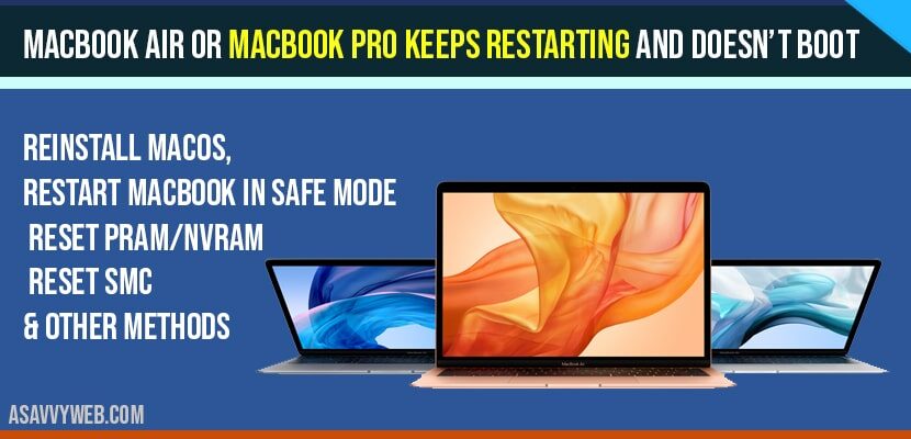 MacBook Air or MacBook Pro Keeps Restarting and doesn’t boot - A Savvy Web