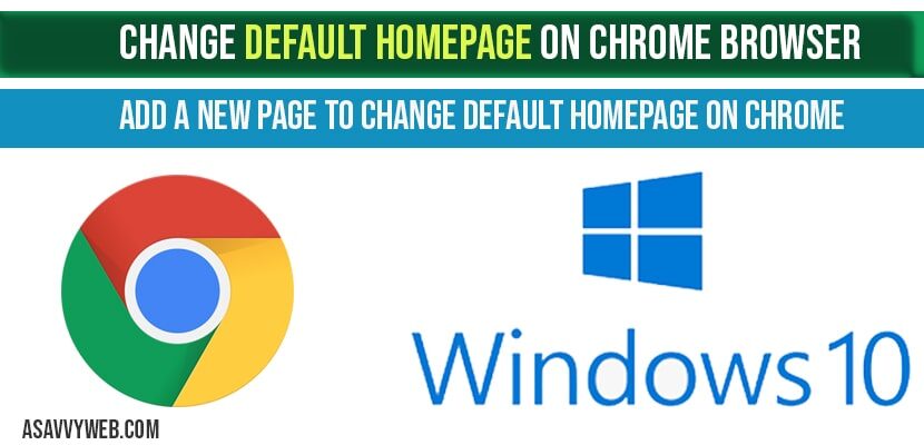 google chrome change homepage