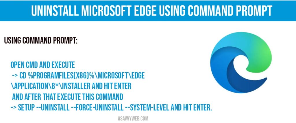 how to remove microsoft edge with command line