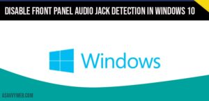 disable front panel jack detection