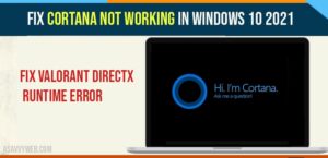 cortana not working on windows 10
