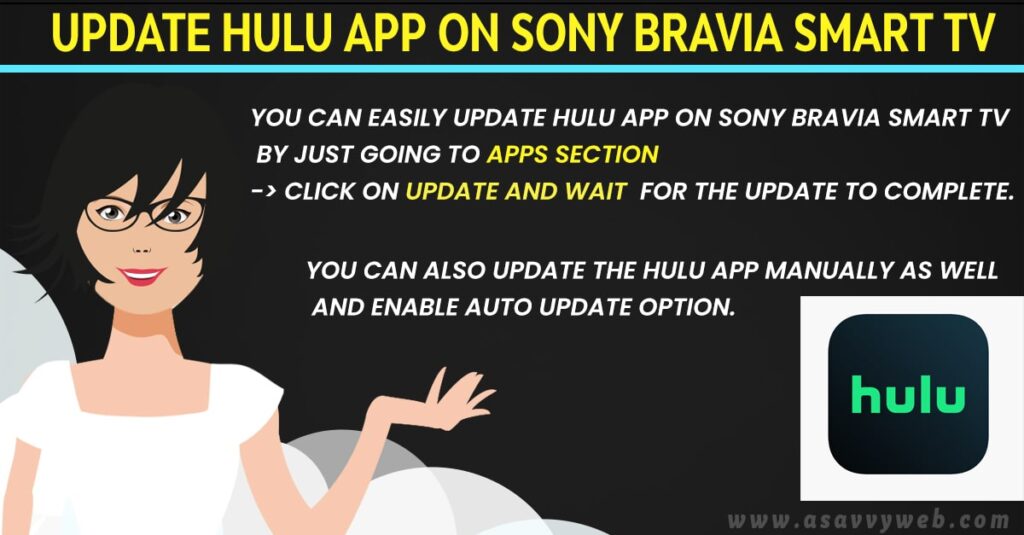 Update Hulu app on sony bravia smart tv