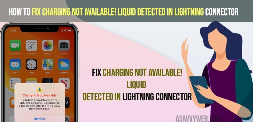 liquid detected in lightning connector iphone 13