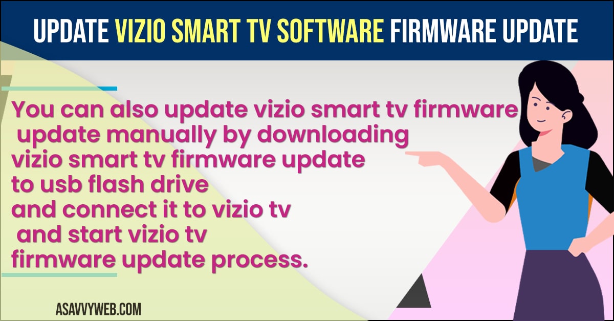 How to Update Vizio Smart tv Software Firmware Update A Savvy Web