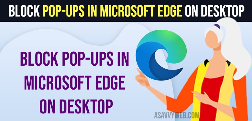 Block Pop-ups in Microsoft Edge on Desktop